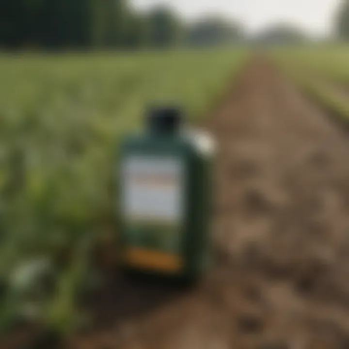 Visual representation of herbicide application instructions