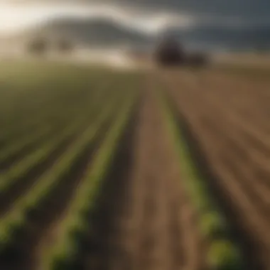 Climate Impact on Agriculture Illustration of climate impact on agriculture