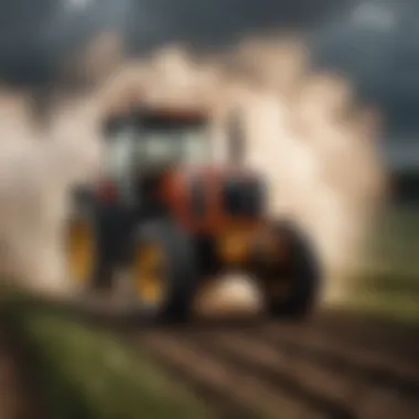 Detecting Leaks in Agricultural Machinery with Smoke Technology Smoke machine detecting leaks in agricultural machinery