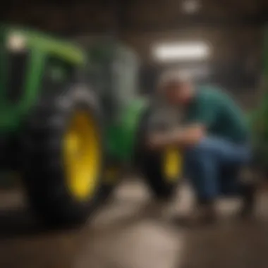 Importance of Maintenance for Longevity Mechanic performing maintenance on a utility tractor