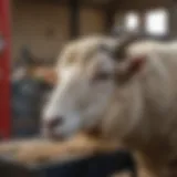 Variety of sheep shearing equipment on display