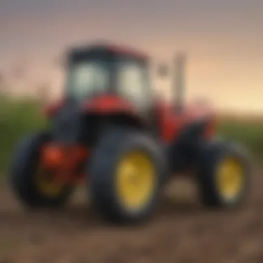 Close-up of Yanmar tractor features