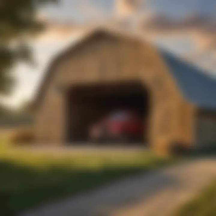 Diagram illustrating the economic benefits of pole barns for hay storage