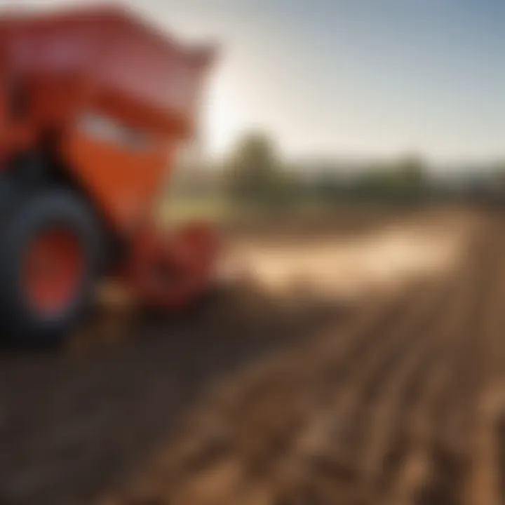 Efficient soil management demonstrated with sifting bucket