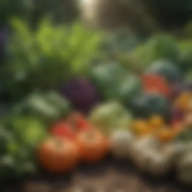 Diverse Vegetables in Oklahoma Garden A diverse range of vegetables thriving in an Oklahoma garden under the sun
