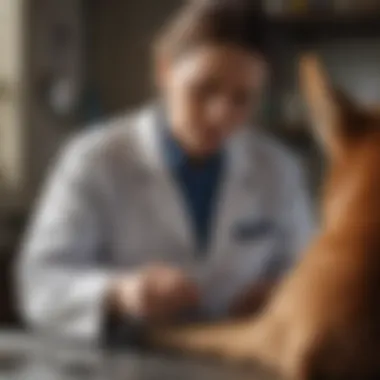 Veterinarian at Work: Administering Care A veterinarian administering an injection to an animal