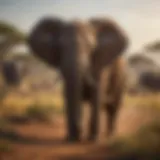 Majestic African elephants in their natural habitat