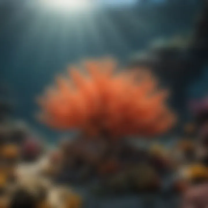 Vibrant coral reefs teeming with diverse marine life